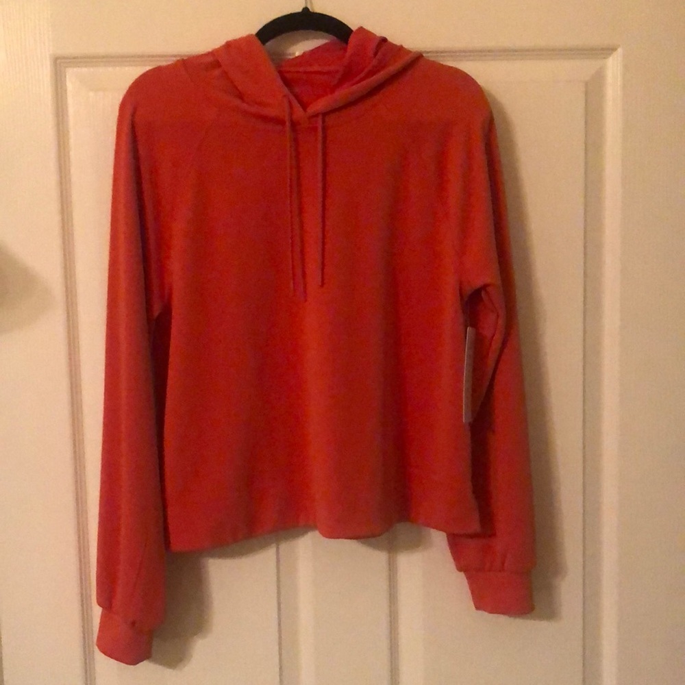 Athleta orange Seasoft Cropped Hoodie NWT